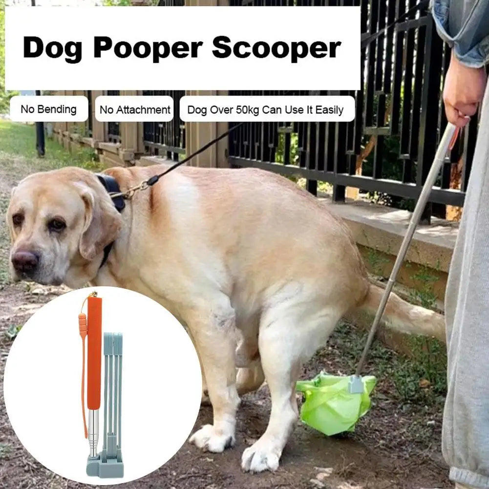 Stainless Steel Long-Handle Pet Pooper Scooper 28.7 Inch