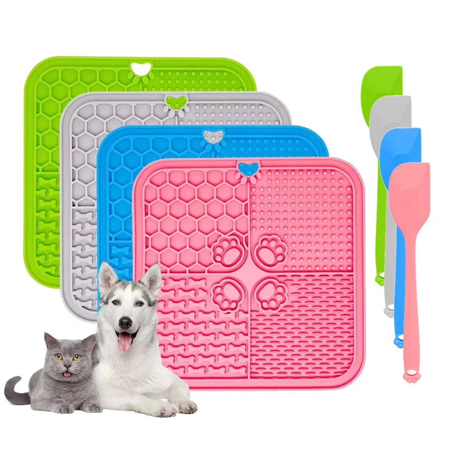 Silicone Pet Lick Mat Slow Feeder With Suction Cups
