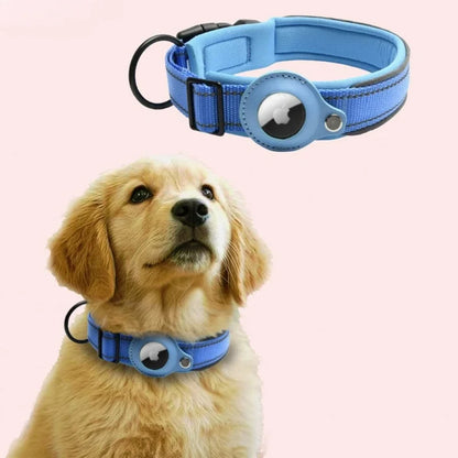 Reflective AirTag Dog Collar With Padded Nylon Design