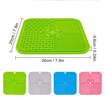 Silicone Pet Lick Mat Slow Feeder With Suction Cups