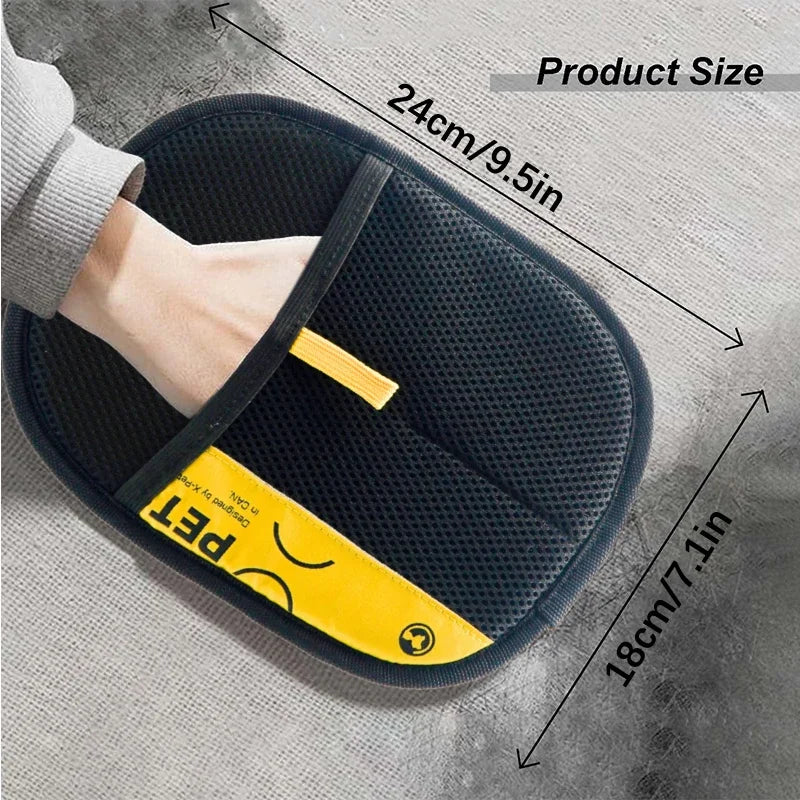 2-in-1 Pet Hair Removal Mitt with Lint Roller