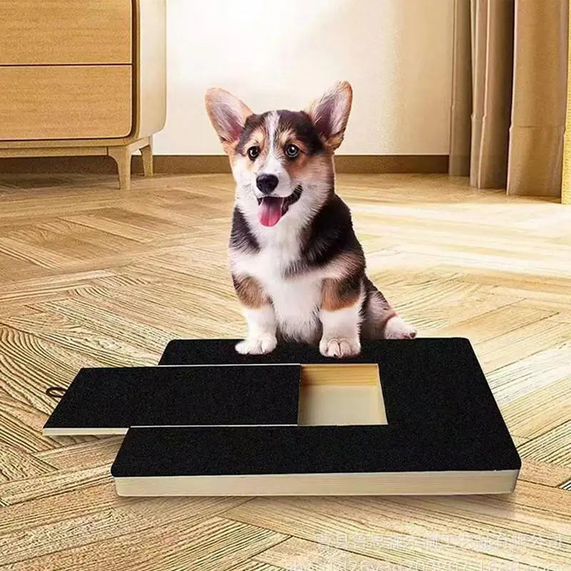 Dog Nail Scratch Board With Pull-Out Wood Filing Pad