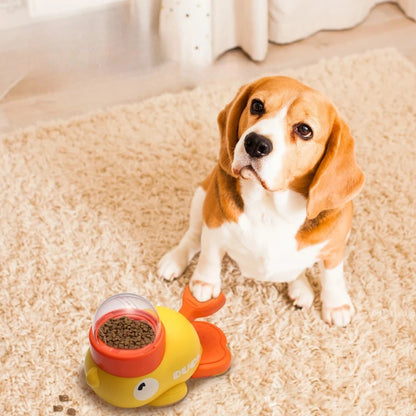 Interactive Duck Dog Puzzle Feeder Food Dispenser