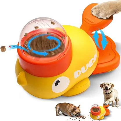 Interactive Duck Dog Puzzle Feeder Food Dispenser