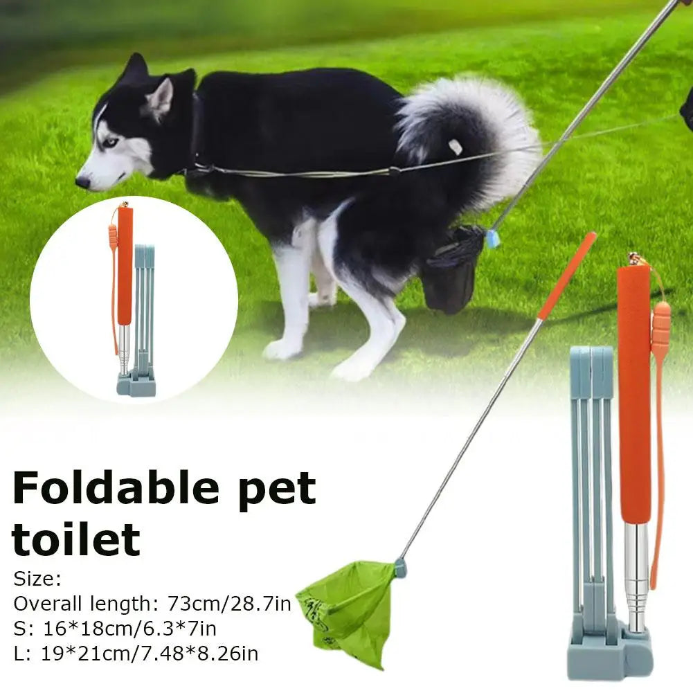 Stainless Steel Long-Handle Pet Pooper Scooper 28.7 Inch