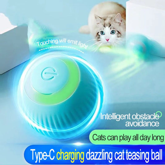 Interactive Electric Rolling Cat Ball Toy for Indoor Play