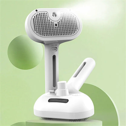 Electric Pet Grooming Brush with Spray for Cats and Dogs