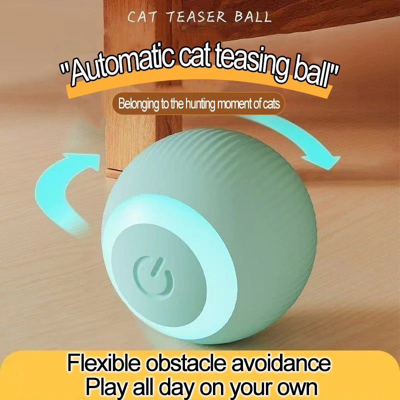 Interactive Electric Rolling Cat Ball Toy for Indoor Play