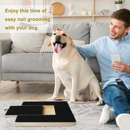 Dog Nail Scratch Board With Pull-Out Wood Filing Pad