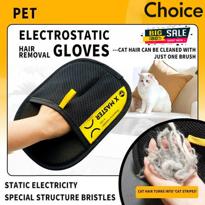 2-in-1 Pet Hair Removal Mitt with Lint Roller