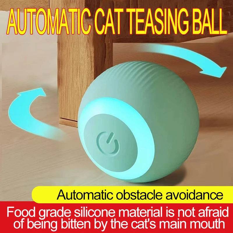 Interactive Electric Rolling Cat Ball Toy for Indoor Play