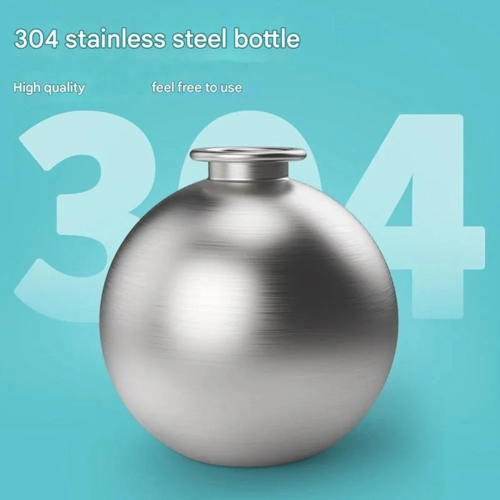 Stainless Steel Dog Water Bottle with Silicone Bowl 285 ml
