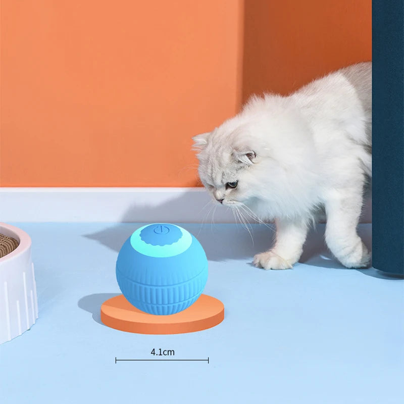 Interactive Electric Rolling Cat Ball Toy for Indoor Play