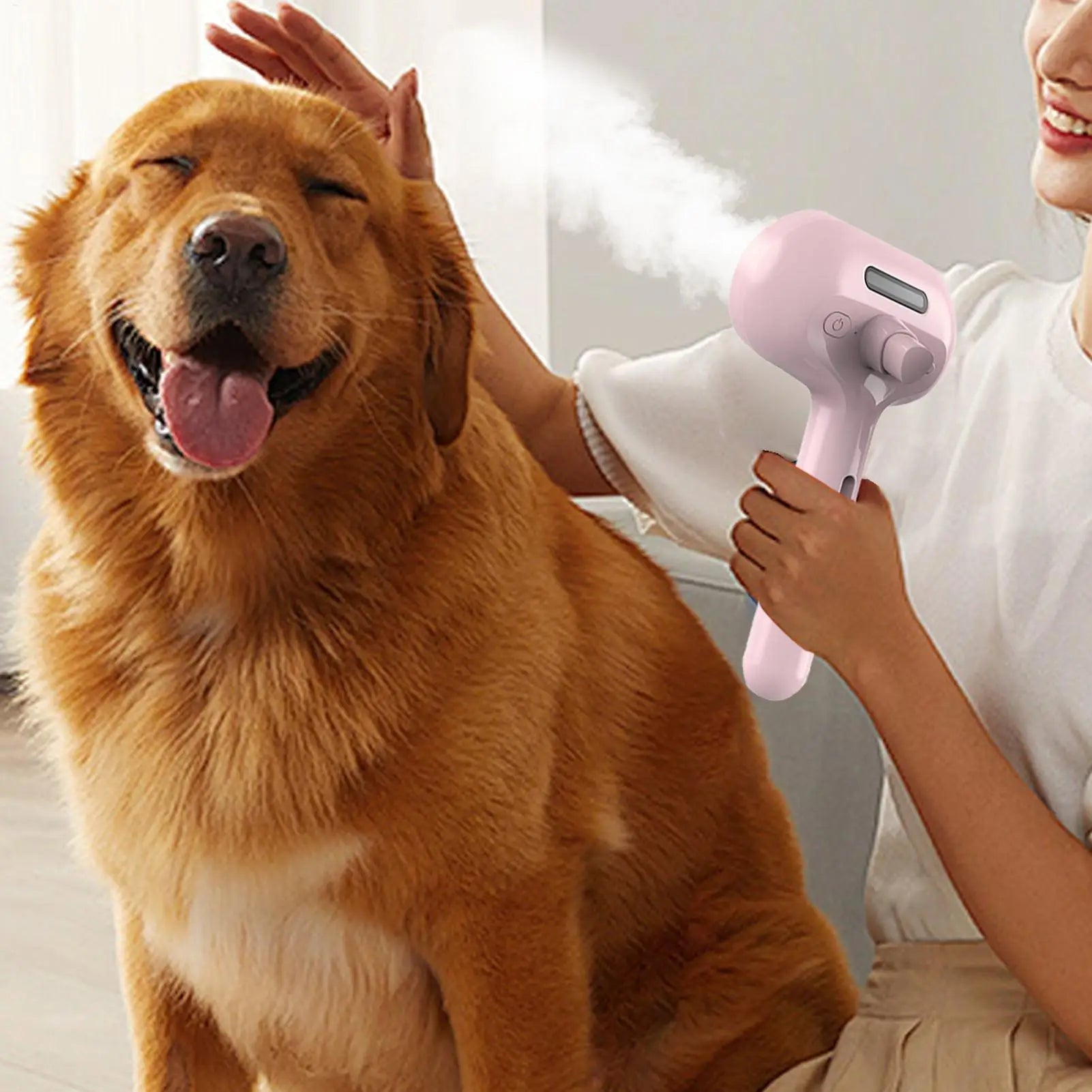 Electric Pet Grooming Brush with Spray for Cats and Dogs