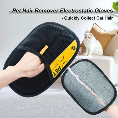 2-in-1 Pet Hair Removal Mitt with Lint Roller
